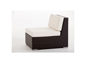 Rattan Lounge Guadeloupe black