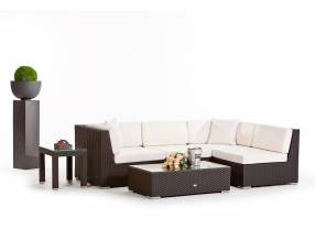 Rattan Sitzgruppe Sabanitas black