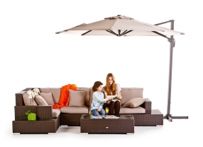 Rattan Lounge Sandman brown