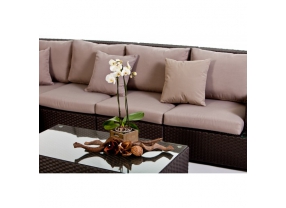 Rattan Lounge Sandman brown