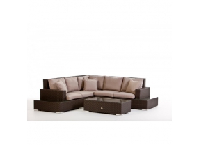 Rattan Lounge Sandman brown