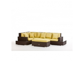 Rattan Lounge Sandman brown