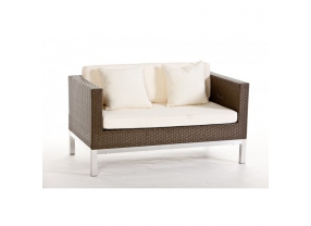 Rattan Lounge Cordoba graubraun