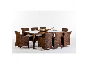 Rattan Tisch Casablanca braun