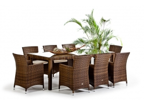 Rattan Tisch Casablanca braun
