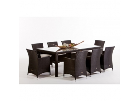 Rattan Tisch Casablanca braun