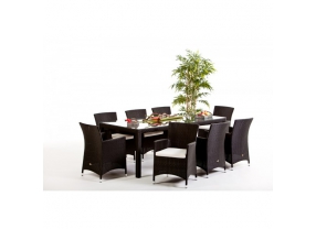 Rattan Tisch Casablanca braun