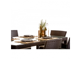 Rattan Tisch Casablanca braun