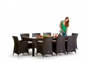 Rattan Tisch Casablanca braun