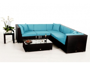 Polsterbezug für Rattan Lounge Guadeloupe aqua