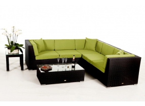Rattan Lounge Guadeloupe black