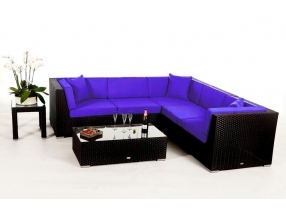 Polsterbezug für Rattan Lounge Guadeloupe violett