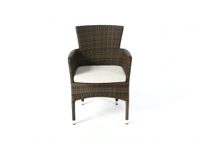 Boston Rattan Stuhl stapelbar mix brown