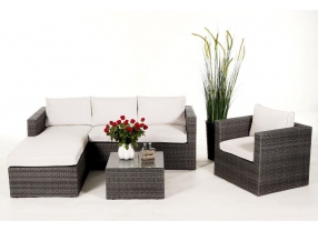galicia rattan lounge polsterueberzug beige