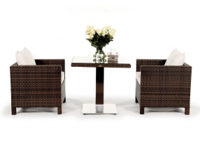 Rattan Tisch Set Cefilo mixed brown