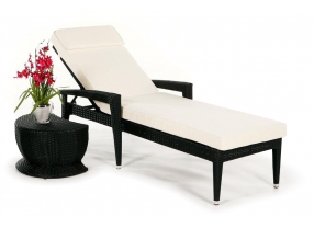 Beistellhocker für Rattan Liege Florentina black