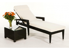 Beistelltisch für Rattan Liege Florentina black