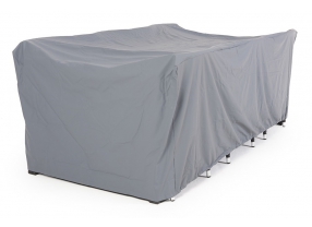 Regenschutz Rattan Gartentisch 220cm 6 Stühle