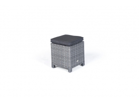 Lounge Dining Romeo Rattan Tisch Set mix grau