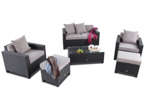 Gartenmöbel: Rattan Lounge Samoa braun