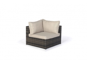 Rattan Lounge Santa Cruz braun mit verstellbarer Liege