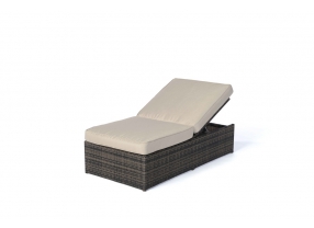 Rattan Lounge Santa Cruz braun mit verstellbarer Liege