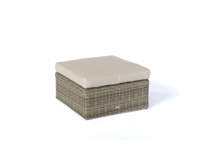 Hocker mit Polster für Rattan Lounge Santa Cruz natural round