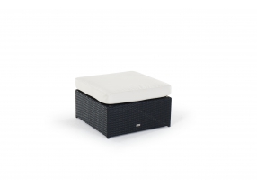 Hocker mit Polster für Rattan Lounge Santa Cruz braun