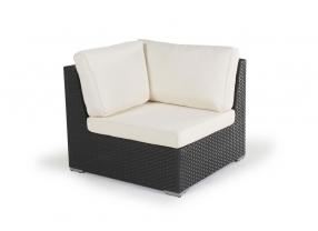 Rattan Lounge Shanghai schwarz