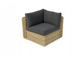 Rattan Lounge Square Sand Überzug dark grey