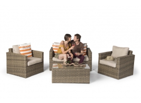 Rattan Lounge St. James natural round