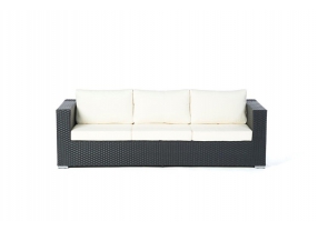 Rattan Lounge St. Tropez Black