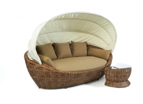 Rattan Liege Summerdream Crispy brown Polsterbezug Sand Brown