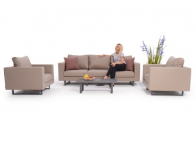 sunbrella stoff garten lounge salina sandbraun 5-sitzer