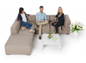 Outdoorstoff Sunbrella Sunibel Lounge Sanbraun gross