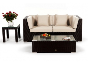 Rattan Lounge Colon Überzug beige