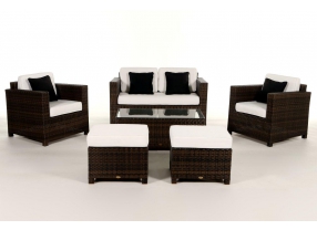 Rattan Lounge Diamond brown