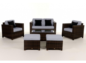 Rattan Lounge Diamond brown