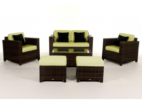 Rattan Lounge Diamond brown