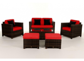 Rattan Lounge Diamond brown