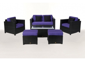 Polsterbezug für Rattan Lounge Summertime violett
