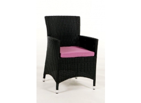 Rattan Stuhl Polsterbezug rot
