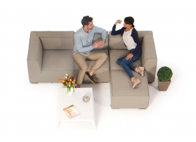 xavier gartenlounge sunbrella textil lounge sandbraun