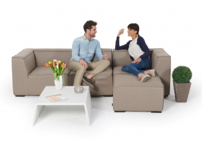 xavier gartenlounge sunbrella textil lounge sandbraun