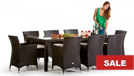 Rattan Tisch Set